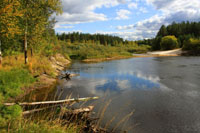 Река Лух в окрестностях поселка Фролищи Володарского района Нижегородской области.
